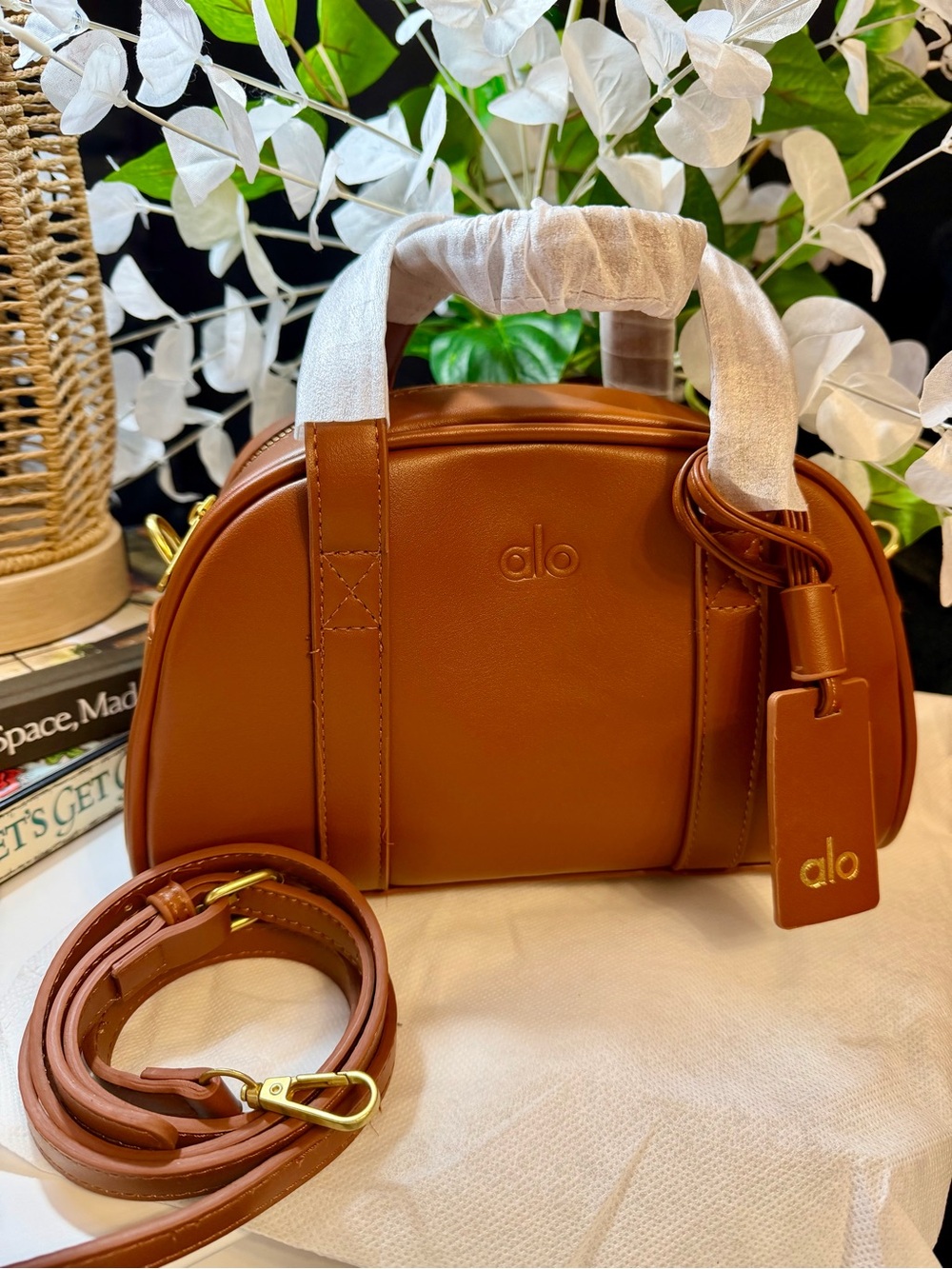 ALO Yoga Cognac Mini Dome Crossbody Bag - Picture 11 of 14